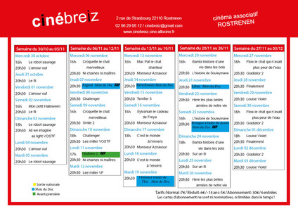 Cinébreiz | Programme de Novembre